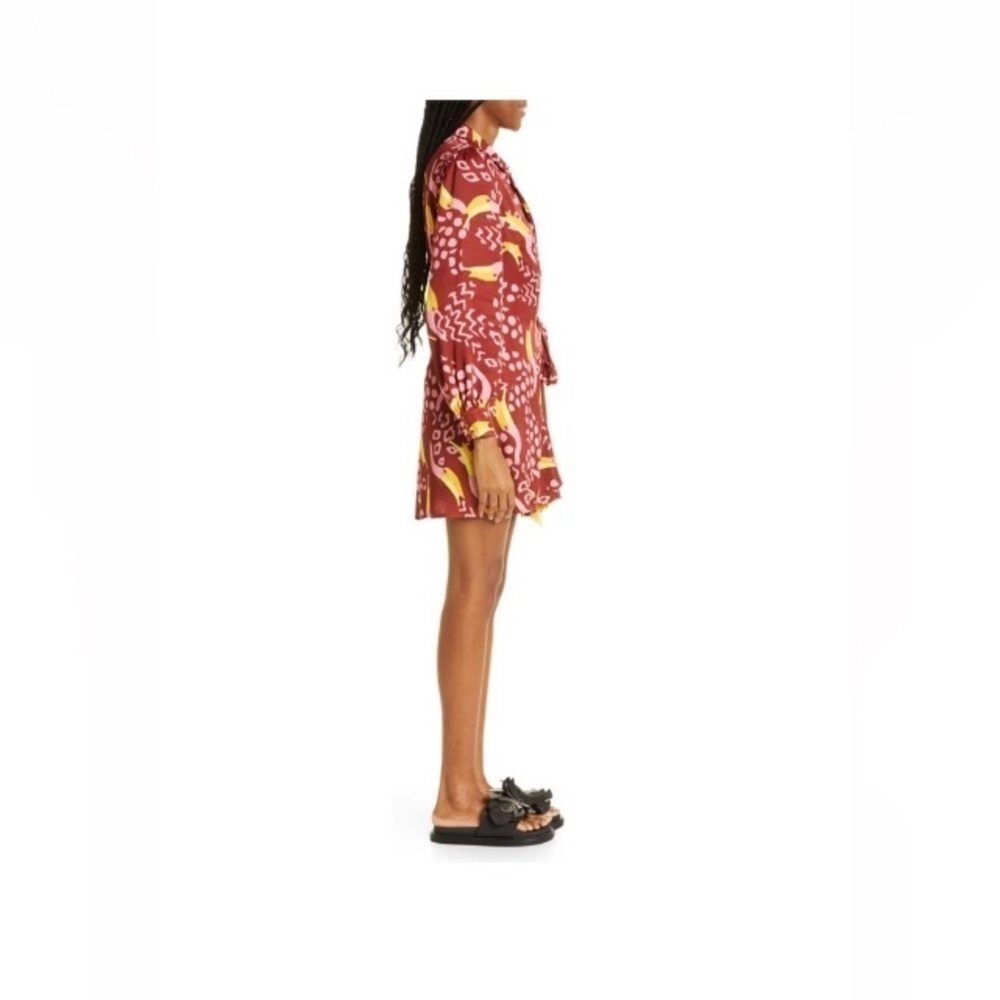 FARM RIO NWT Toucanissimo Long Sleeve Print Wrap Dress Sz Small Maximalist NEW - Picture 9 of 16